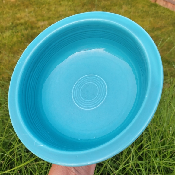 Vintage Fiesta 8.5" Nappy Bowl ~ Fiestaware ~ Serving Bowl ~ Turquoise - Picture 3 of 16